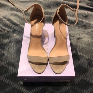 Nude heeled sandals